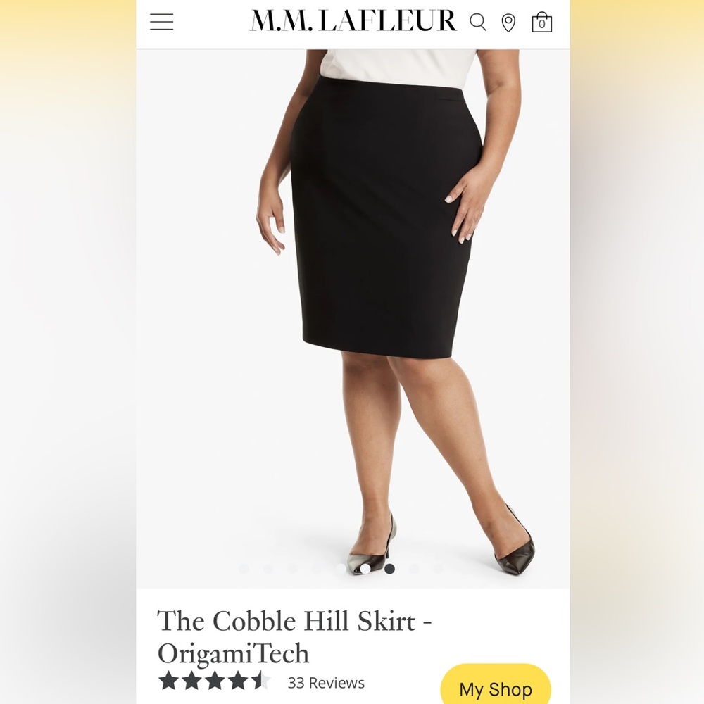 M.M.LAFLEUR The Cobble Hill Skirt - OrigamiTech, Black
